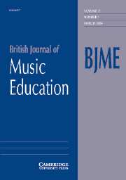 British Journal of Music Education Volume 21 - Issue 1 -