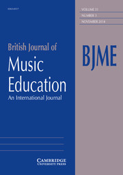 British Journal of Music Education Volume 31 - Issue 3 -