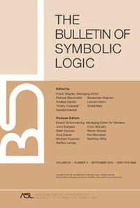 Bulletin of Symbolic Logic Volume 20 - Issue 3 -