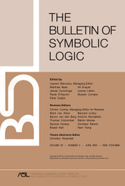 Bulletin of Symbolic Logic Volume 26 - Issue 2 -