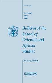 Bulletin of SOAS Volume 67 - Issue 2 -