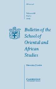 Bulletin of SOAS Volume 68 - Issue 2 -