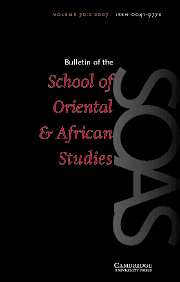 Bulletin of the SOAS Volume 70 - Issue 2 -