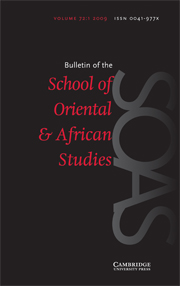 Bulletin of SOAS Volume 72 - Issue 1 -