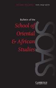 Bulletin of the SOAS Volume 76 - Issue 3 -