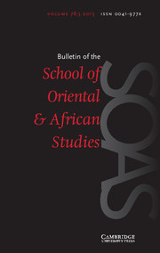 Bulletin of the SOAS Volume 78 - Issue 3 -