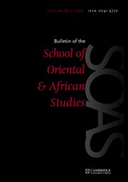 Bulletin of SOAS Volume 87 - Issue 2 -