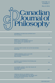 Canadian Journal of Philosophy Volume 40 - Issue 1 -