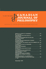 Canadian Journal of Philosophy Volume 9 - Issue 4 -