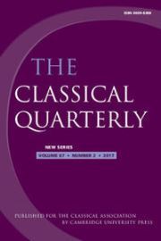 The Classical Quarterly Volume 67 - Issue 2 -