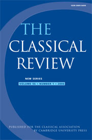 The Classical Review Volume 56 - Issue 1 -