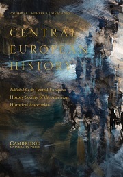 Central European History Volume 51 - Special Issue1 -  Special Commemorative Issue: Central European History at Fifty (1968–2018)