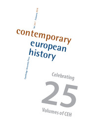 Contemporary European History Volume 25 - Issue 1 -