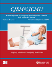 Canadian Journal of Emergency Medicine Volume 20 - Issue 6 -