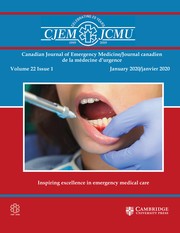 Canadian Journal of Emergency Medicine Volume 22 - Issue 1 -