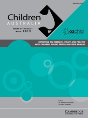 Children Australia Volume 37 - Issue 1 -