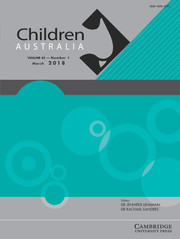 Children Australia Volume 43 - Issue 1 -