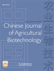 Chinese Journal of Agricultural Biotechnology Volume 6 - Issue 1 -