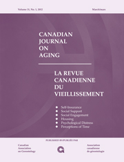 Canadian Journal on Aging / La Revue canadienne du vieillissement Volume 31 - Issue 1 -