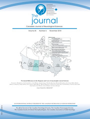 Canadian Journal of Neurological Sciences Volume 45 - Issue 6 -