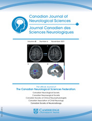 Canadian Journal of Neurological Sciences Volume 48 - Issue 6 -