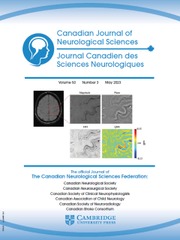 Canadian Journal of Neurological Sciences Volume 50 - Issue 3 -