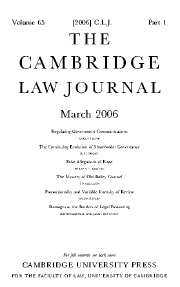 The Cambridge Law Journal Volume 65 - Issue 1 -