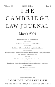 The Cambridge Law Journal Volume 68 - Issue 1 -