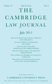 The Cambridge Law Journal Volume 70 - Issue 2 -