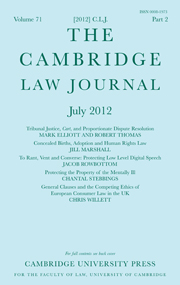 The Cambridge Law Journal Volume 71 - Issue 2 -