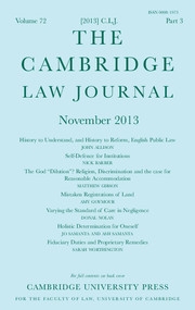 The Cambridge Law Journal Volume 72 - Issue 3 -