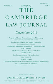 The Cambridge Law Journal Volume 75 - Issue 3 -