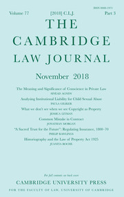 The Cambridge Law Journal Volume 77 - Issue 3 -