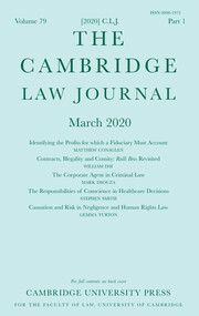 The Cambridge Law Journal Volume 79 - Issue 1 -