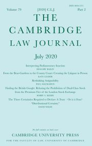 The Cambridge Law Journal Volume 79 - Issue 2 -