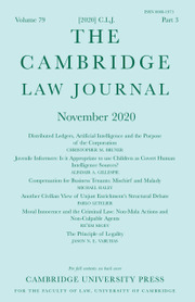 The Cambridge Law Journal Volume 79 - Issue 3 -