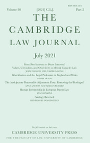 The Cambridge Law Journal Volume 80 - Issue 2 -