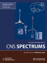 CNS Spectrums Volume 18 - Issue 6 -