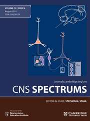 CNS Spectrums Volume 19 - Issue 4 -