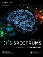 CNS Spectrums Volume 24 - Issue 1 -