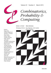 Combinatorics, Probability and Computing Volume 22 - Issue 2 -