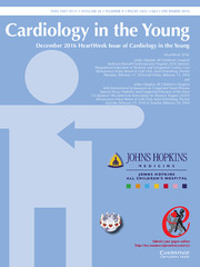 Cardiology in the Young Volume 26 - Special Issue8 -  HeartWeek 2016