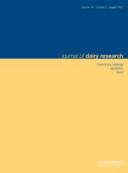 Journal of Dairy Research Volume 74 - Issue 3 -