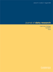 Journal of Dairy Research Volume 75 - Issue 3 -