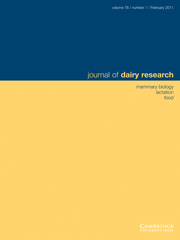 Journal of Dairy Research Volume 78 - Issue 1 -