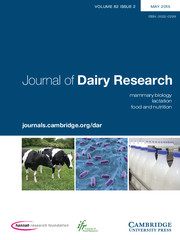 Journal of Dairy Research Volume 82 - Issue 2 -