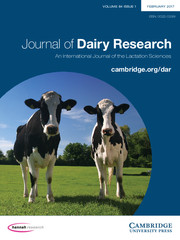 Journal of Dairy Research Volume 84 - Issue 1 -