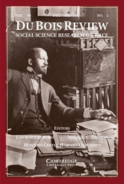 Du Bois Review: Social Science Research on Race Volume 10 - Issue 2 -