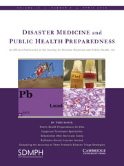 Disaster Medicine and Public Health Preparedness Volume 10 - Issue 2 -