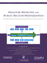 Disaster Medicine and Public Health Preparedness Volume 11 - Issue 3 -